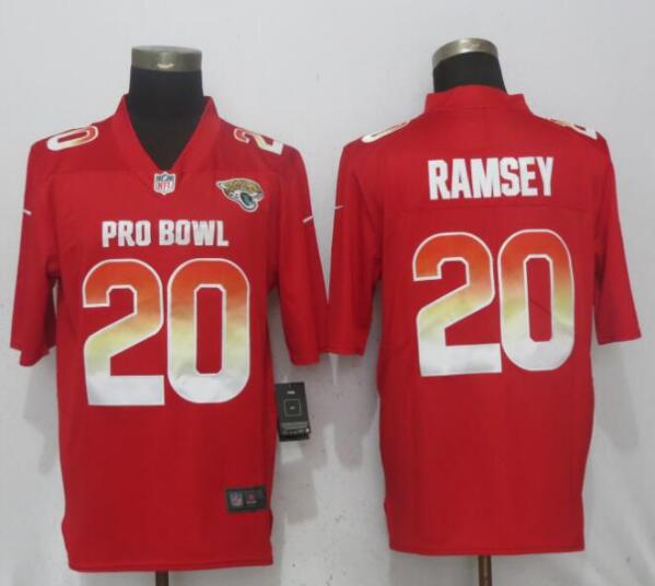 Nike AFC Jaguars 20 Jalen Ramsey Red 2019 Pro Bowl Limited Jersey