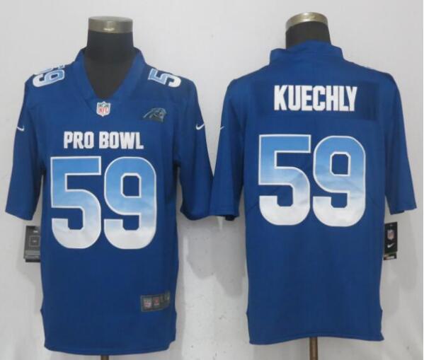 Nike NFC Panthers 59 Luke Kuechly Royal 2019 Pro Bowl Limited Jersey