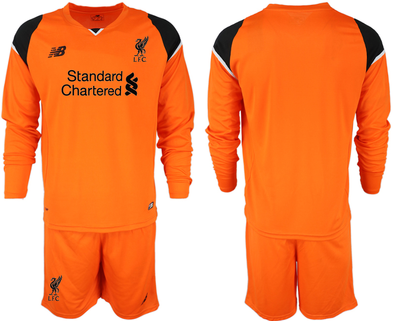 2018-19 Liverpool Orange Long Sleeve Goalkeeper Soccer Jersey