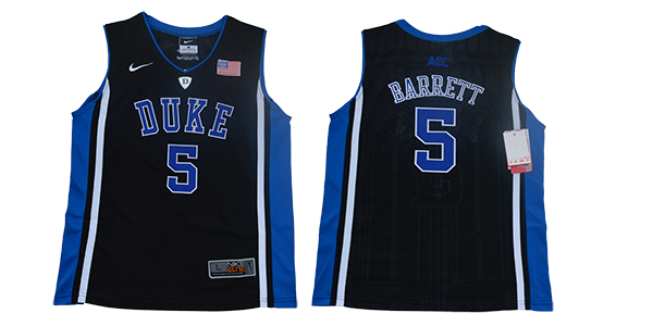 Duke Blue Devils 5 RJ Barrett Black Youth Nike College Basketball Jersey