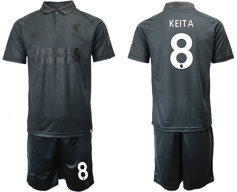 2018-19 Liverpool 8 KEITA Black Goalkeeper Soccer Jersey