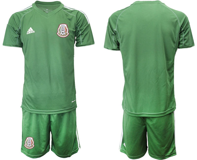 Mexico Army Green 2018 FIFA World Cup Goalkeeper Soccer Jersey