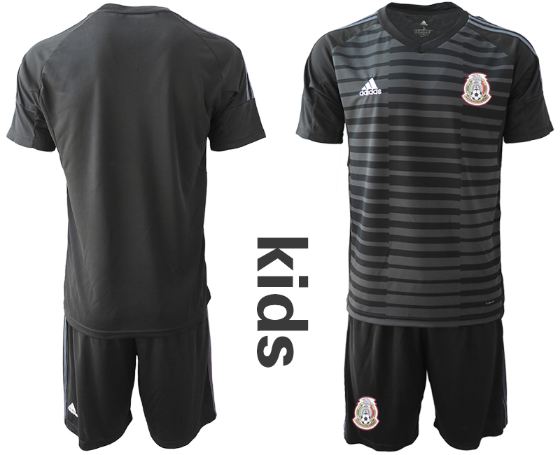 Mexico Black Youth 2018 FIFA World Cup Goalkeeper Soccer Jersey