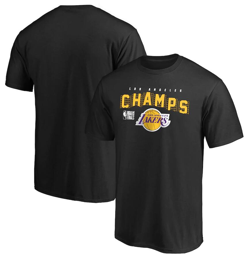 Men's Los Angeles Lakers Black 2020 NBA Finals Champions Team Represent T-Shirt