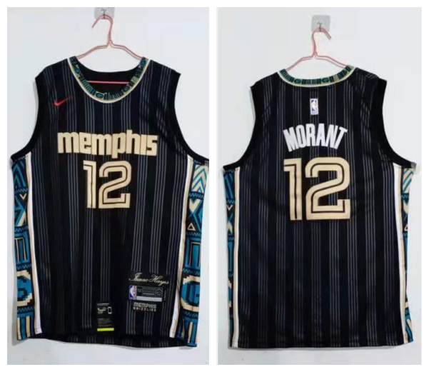 Grizzlies 12 Ja Morant Black 2020-21 City Edition Nike Swingman Jersey