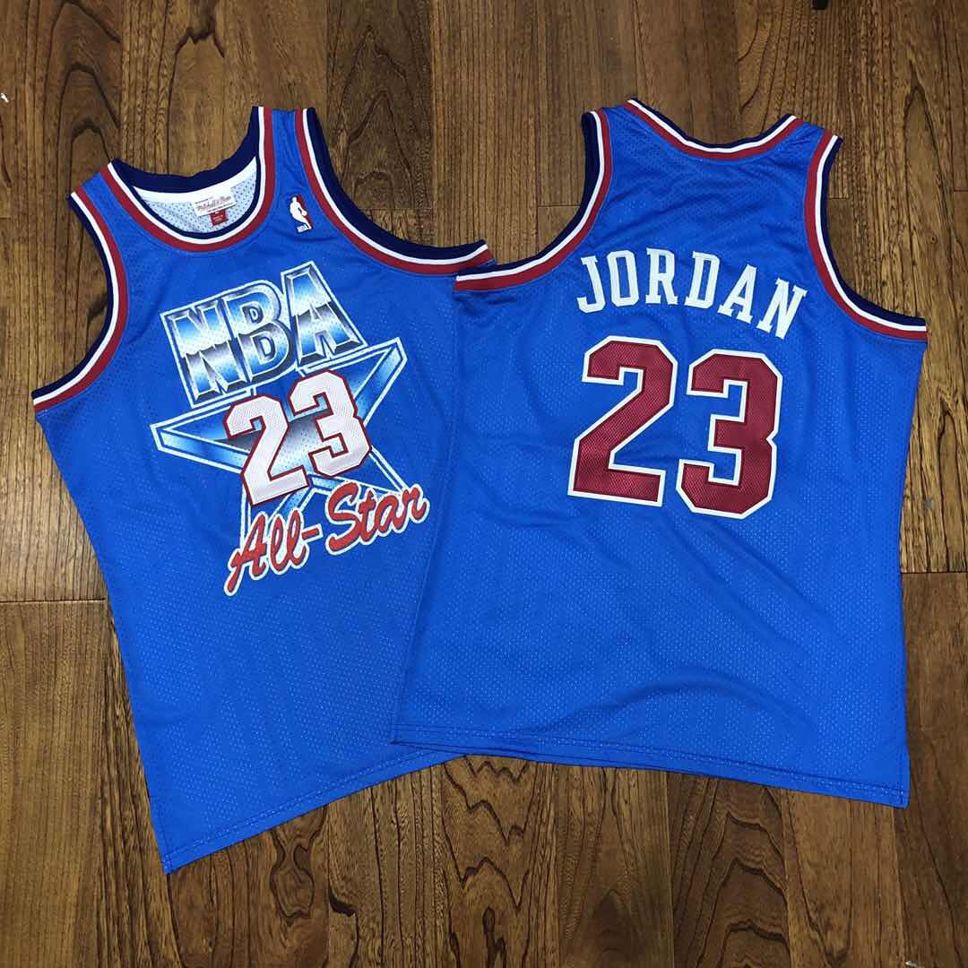 NBA 23 Michael Jordan 1993 All-Star Blue Hardwood Classics Jersey