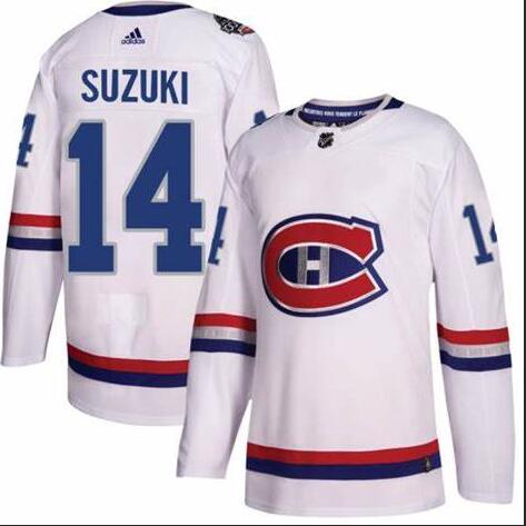 Canadiens 14 Nick Suzuki White Adidas Jersey