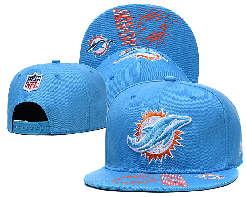 Dolphins Team Logo Blue Adjustable Hat GS