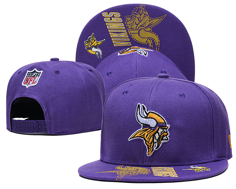 Vikings Team Logo Purple Adjustable Hat GS