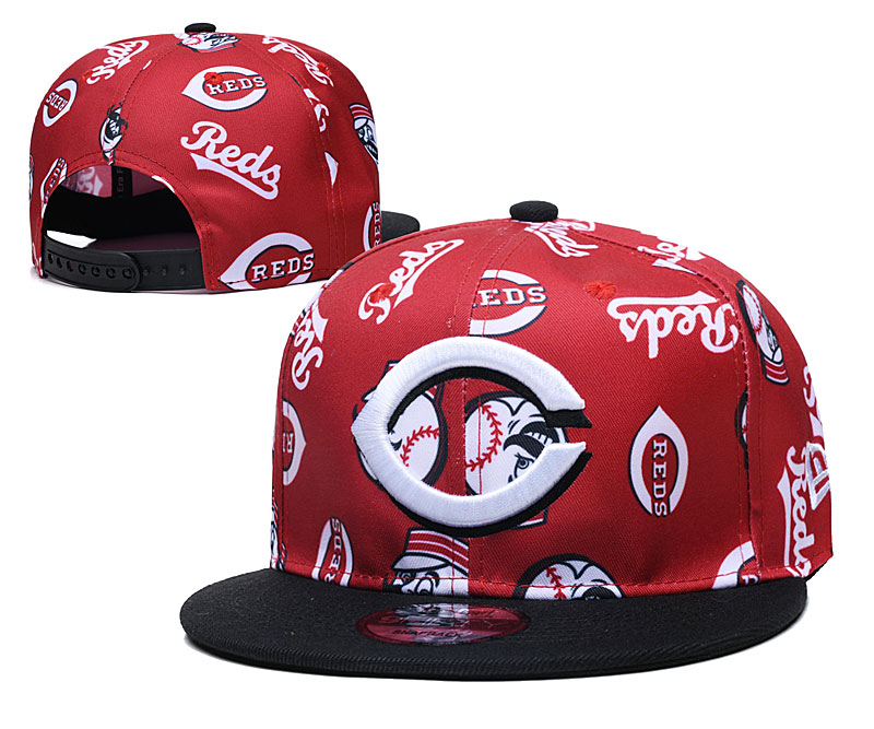 Reds Team Logos Red Black Adjustable Hat TX
