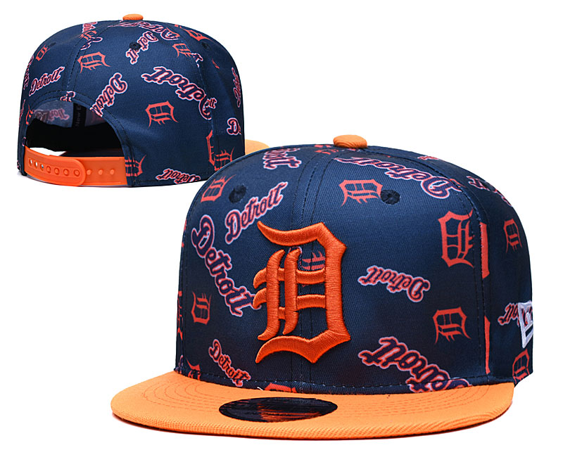 Tigers Team Logos Navy Orange Adjustable Hat TX