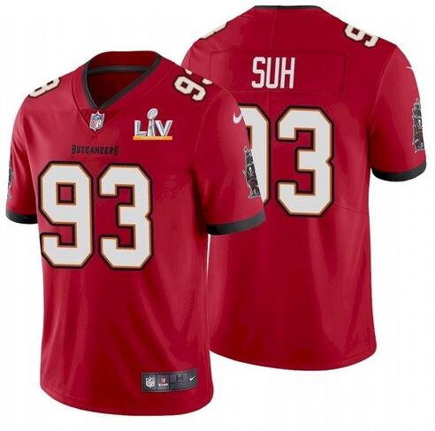Nike Buccaneers 93 Ndamukong Suh Red 2021 Super Bowl LV Vapor Untouchable Limited Jersey