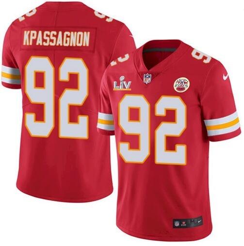 Nike Chiefs 92 Tanoh Kpassagnon Red 2021 Super Bowl LV Vapor Untouchable Limited Jersey