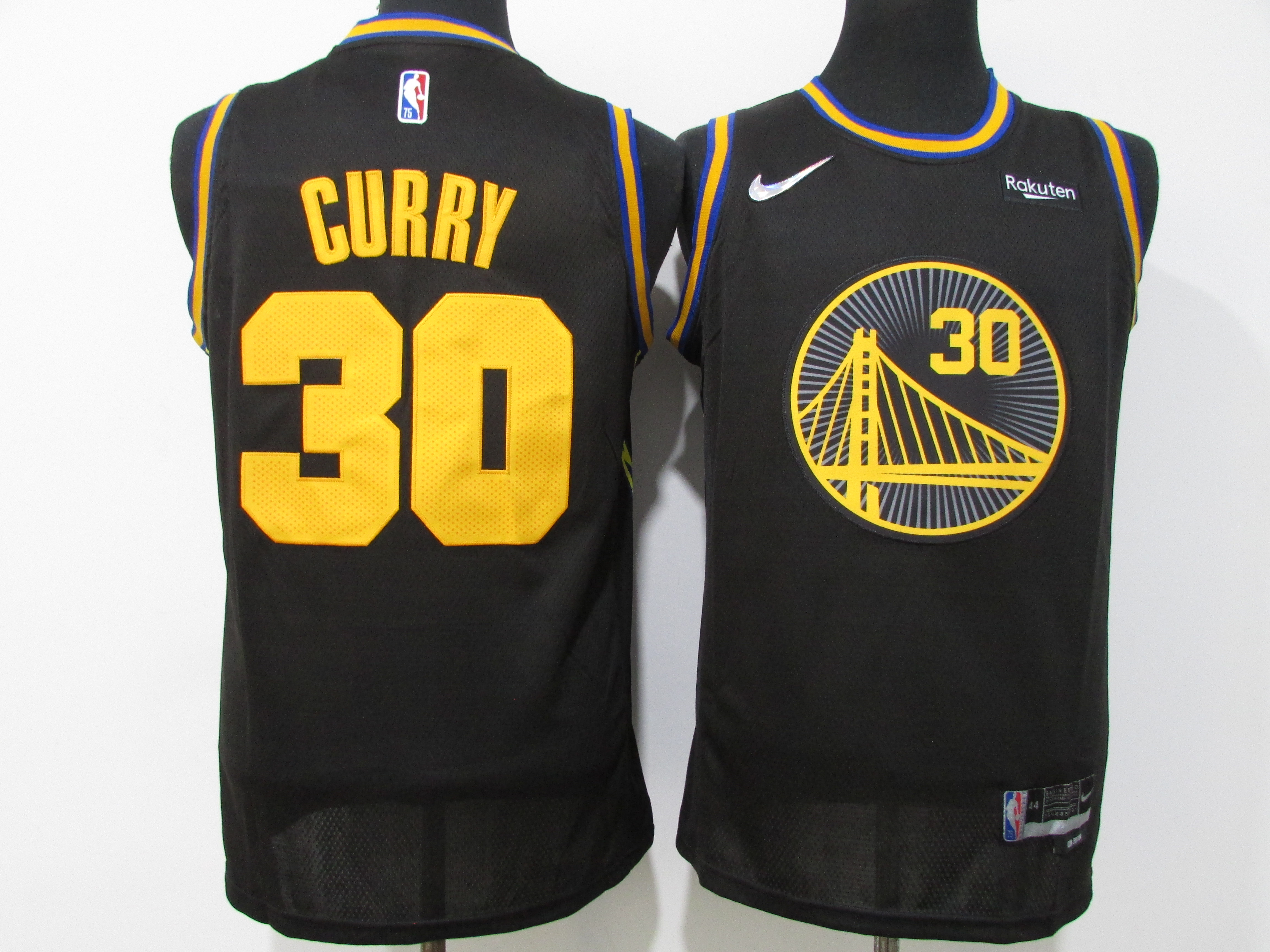 Warriors 30 Stephen Curry Black Nike Diamond 75th Anniversary City Edition Swingman Jersey