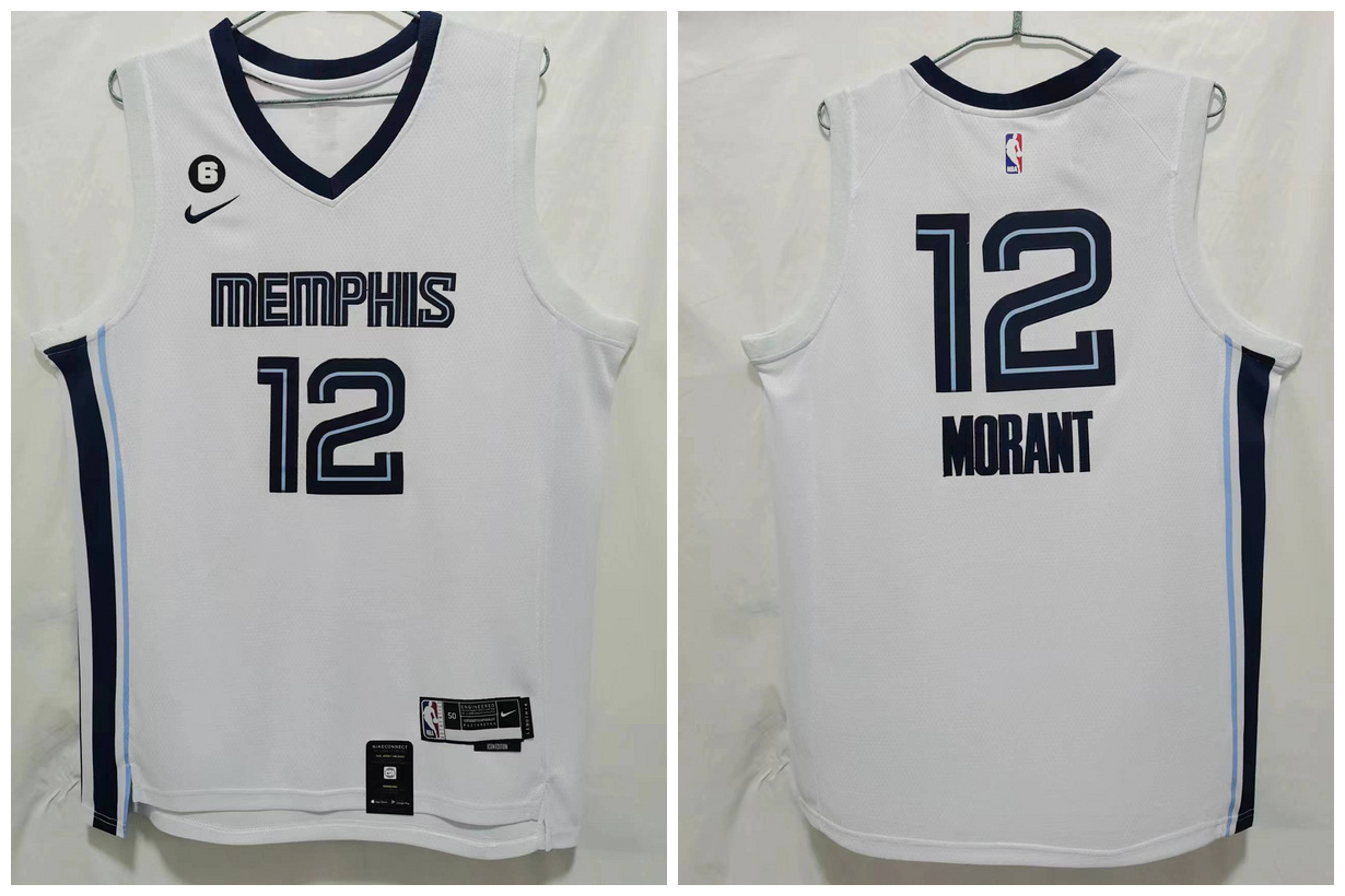 Grizzlies 12 Ja Morant White Nike 2022-23 City Edition Swingman Jersey