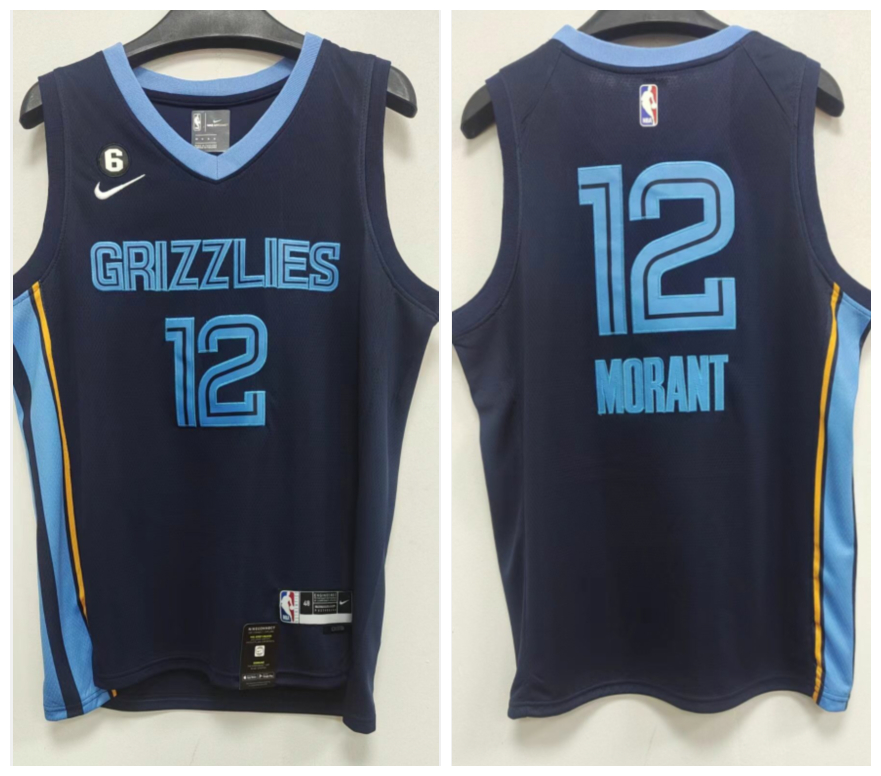 Grizzlies 12 Ja Morant Navy Nike 2022-23 Swingman Jersey