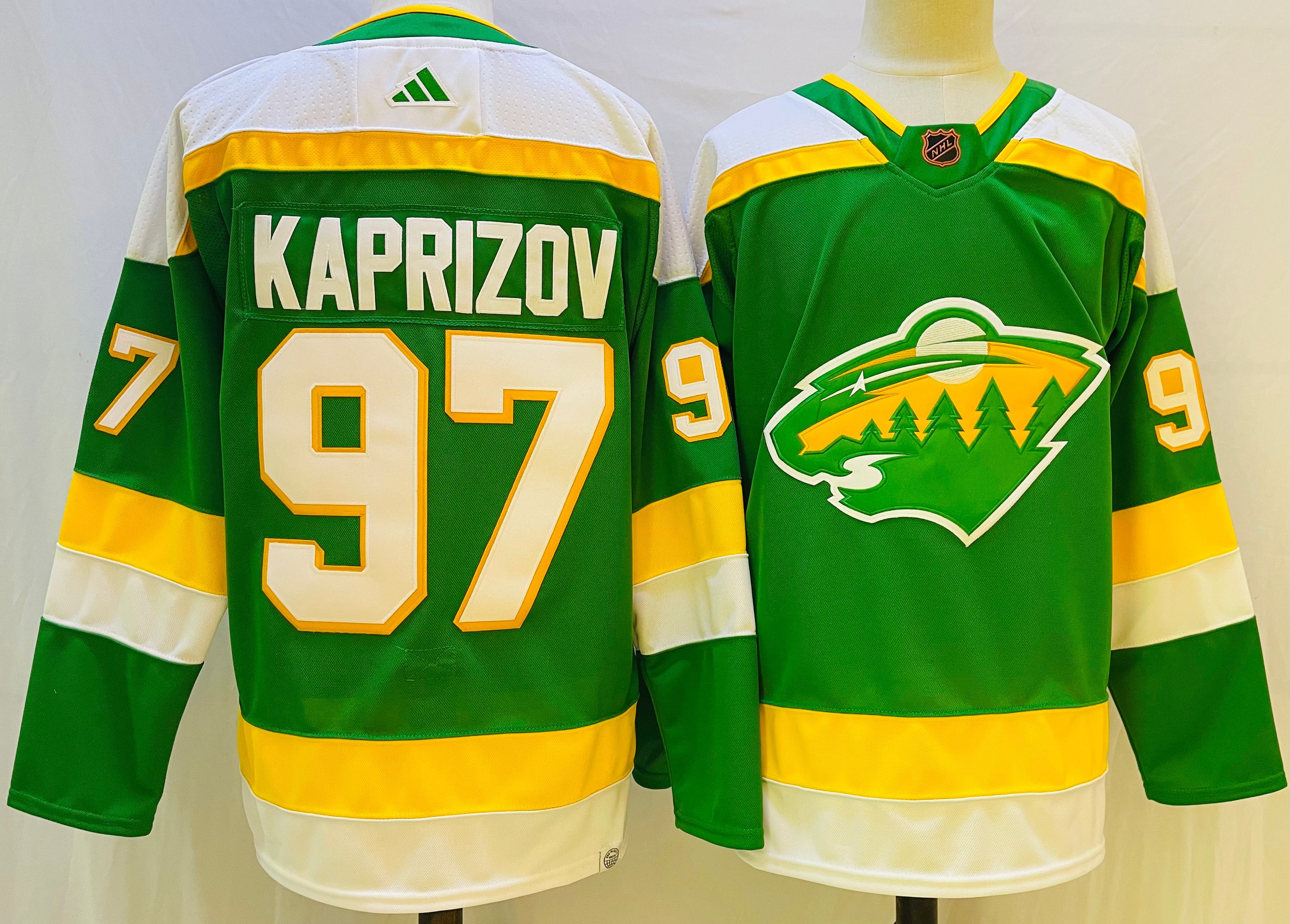 Wild 97 Kirill Kaprizov Green Reverse Retro Adidas Jersey