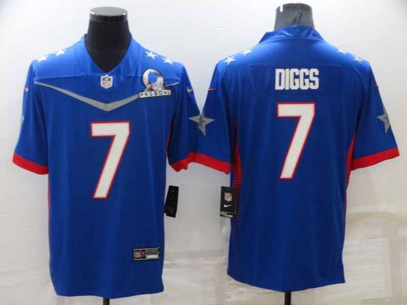 Nike Cowboys 7 Trevon Diggs Blue 2022 NFC Pro Bowl Limited Jersey
