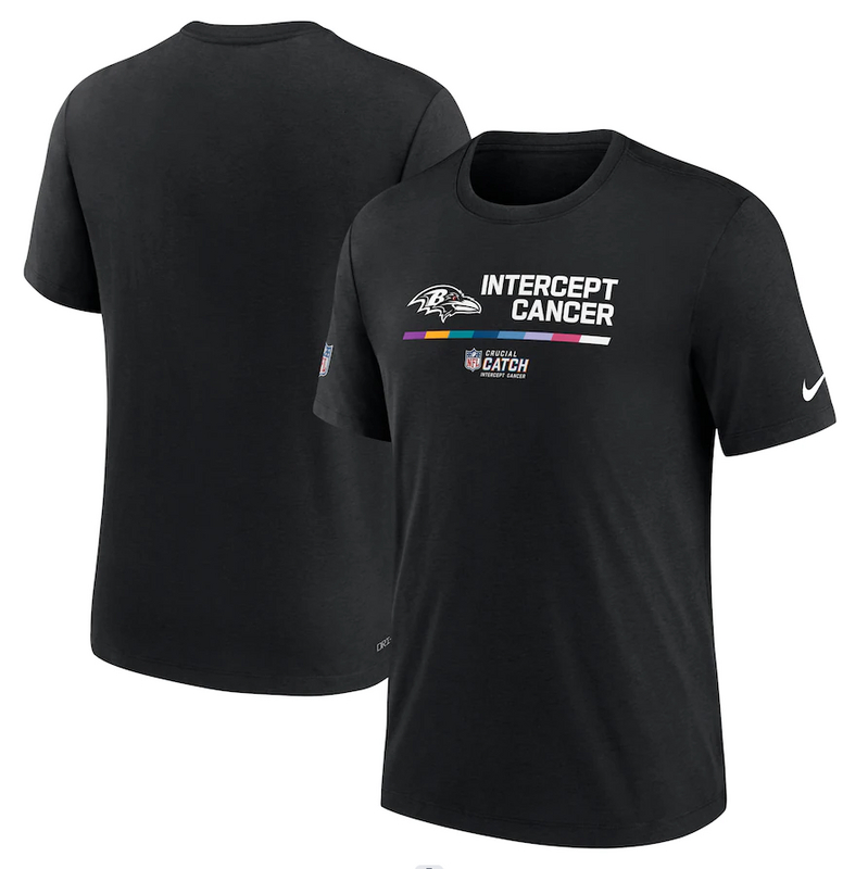 Baltimore Ravens Nike 2022 NFL Crucial Catch Performance T-Shirt Black
