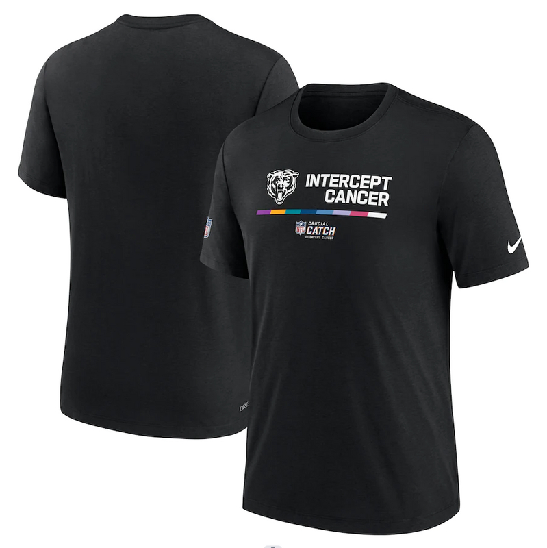 Chicago Bears Nike 2022 NFL Crucial Catch Performance T-Shirt Black