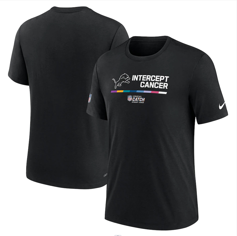 Detroit Lions Nike 2022 NFL Crucial Catch Performance T-Shirt Black