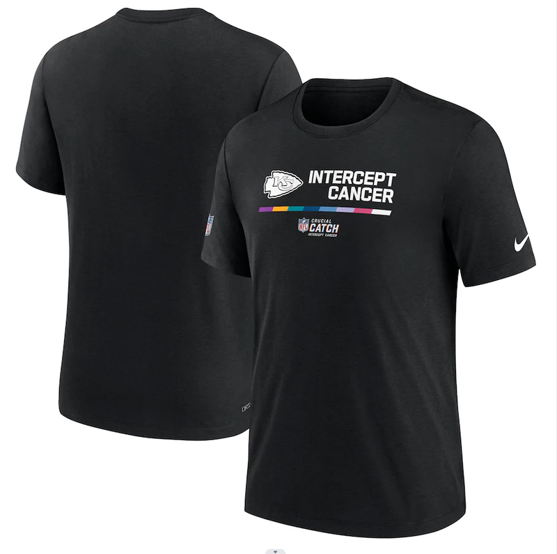 Kansas City Chiefs Nike 2022 NFL Crucial Catch Performance T-Shirt Black