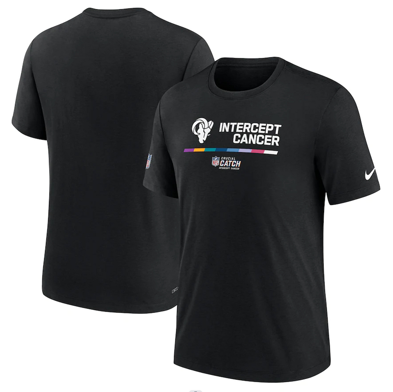 Los Angeles Rams Nike 2022 NFL Crucial Catch Performance T-Shirt Black