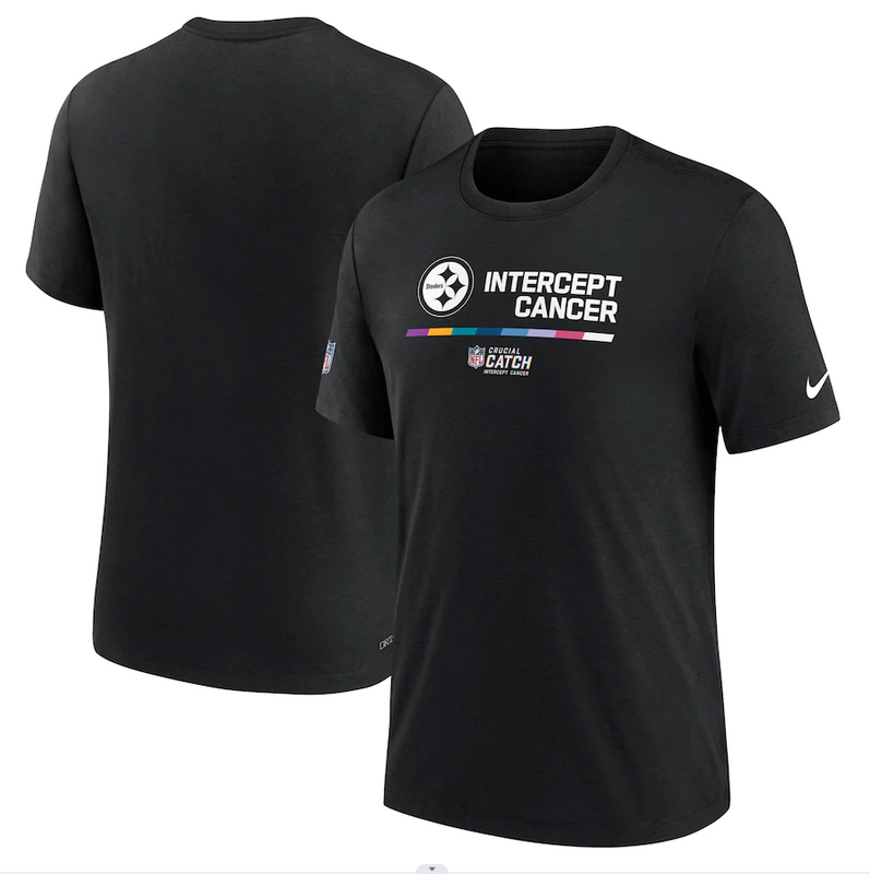 Pittsburgh Steelers Nike 2022 NFL Crucial Catch Performance T-Shirt Black