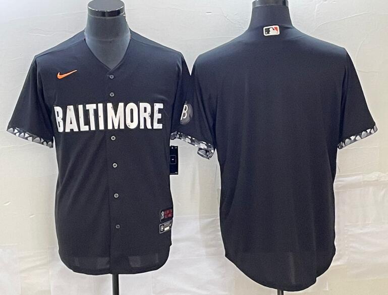 Orioles Blank Black Nike 2023 City Connect Cool Base Jersey