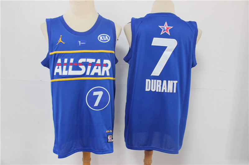 Nets 7 Kevin Durant Blue 2021 NBA All-Star Jordan Brand Swingman Jersey