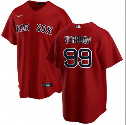 Red Sox 99 Alex Verdugo Red Cool Base Jersey
