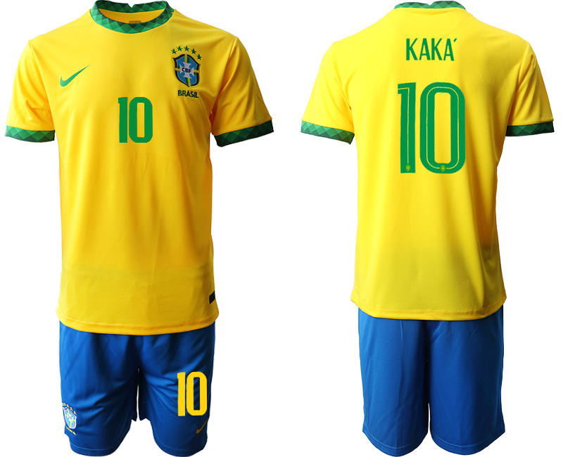 2020-21 Brazil 10 KAKA Home Soccer Jersey