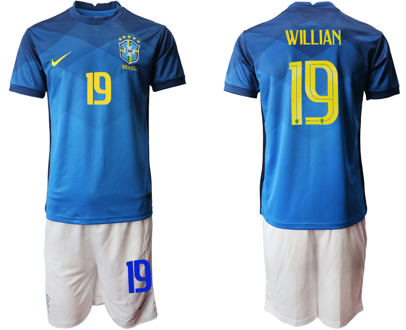 2020-21 Brazil 19 WILLIAN Away Soccer Jersey