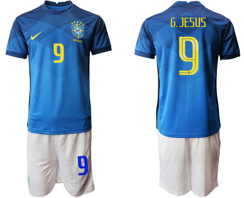 2020-21 Brazil 9 G.JESUS Away Soccer Jersey