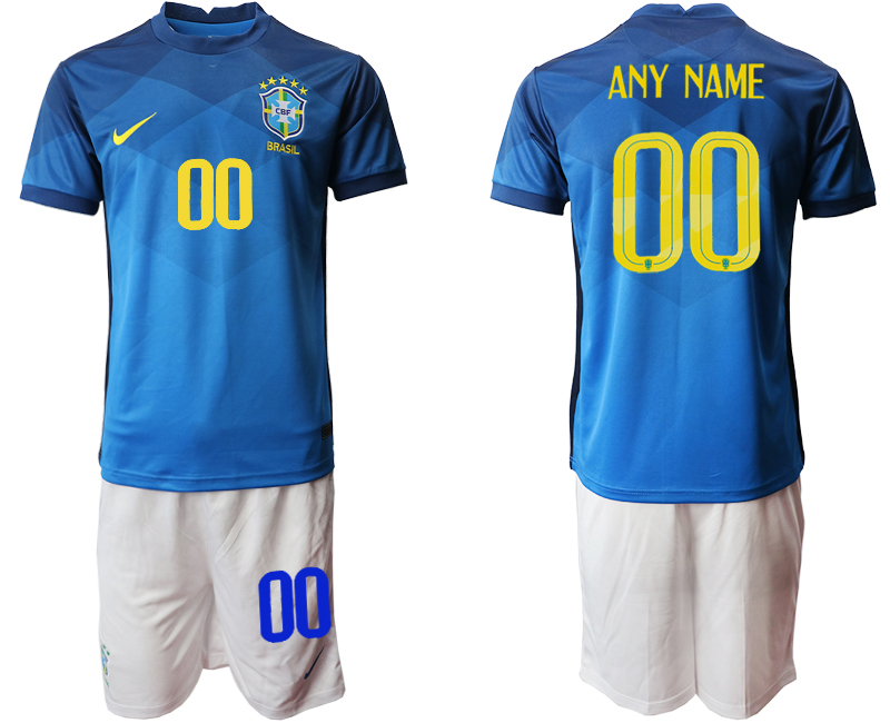 2020-21 Brazil Customized Away Soccer Jersey