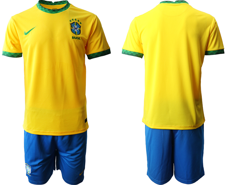 2020-21 Brazil Home Soccer Jersey