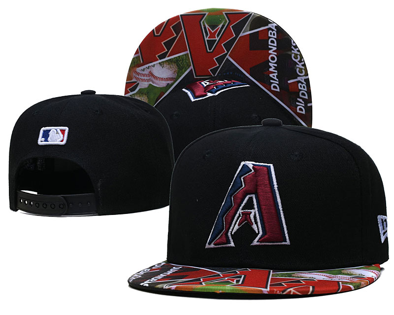 Diamondbacks Team Logos Black Adjustable Hat LH