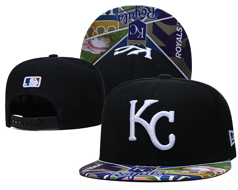 Royals Team Logos Black Adjustable Hat LH