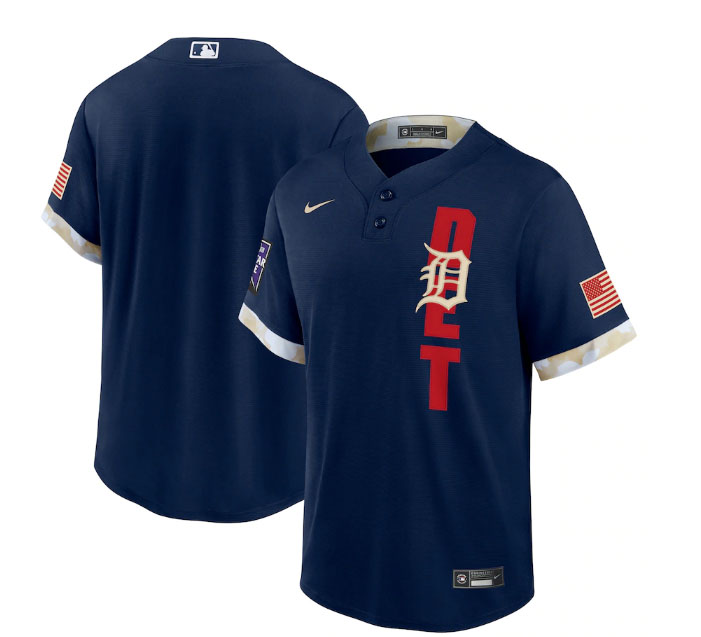 Tigers Blank Navy Nike 2021 MLB All-Star Cool Base Jersey