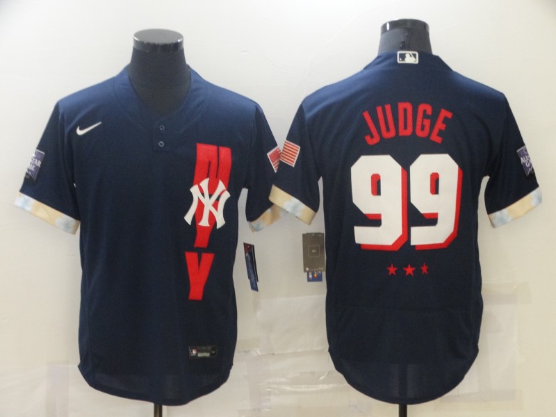 Yankees 99 Aaron Judge Navy Nike 2021 MLB All-Star Flexbase Jersey