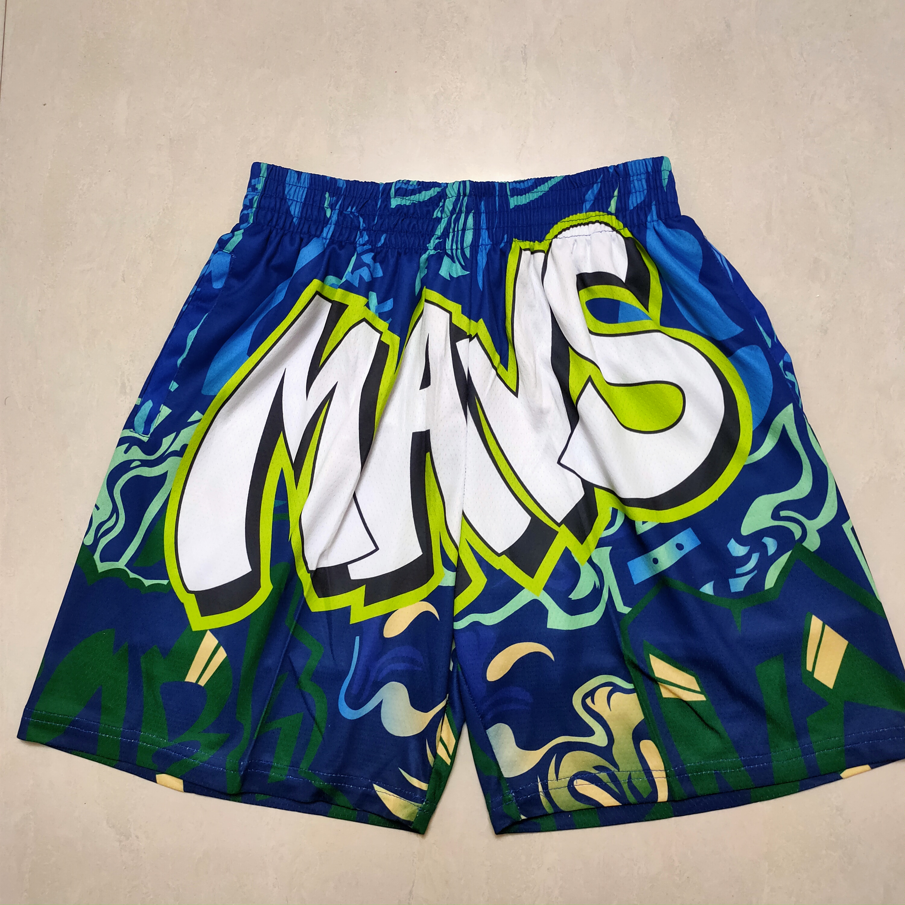 Mavericks Teams Green With Pocket Swingman Shorts