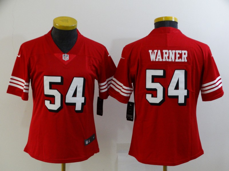 Chiefs 54 Fred Warner Red Women Color Rush Vapor Untouchable Limited Jersey