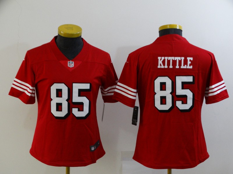 Chiefs 85 George Kittle Red Women Color Rush Vapor Untouchable Limited Jersey