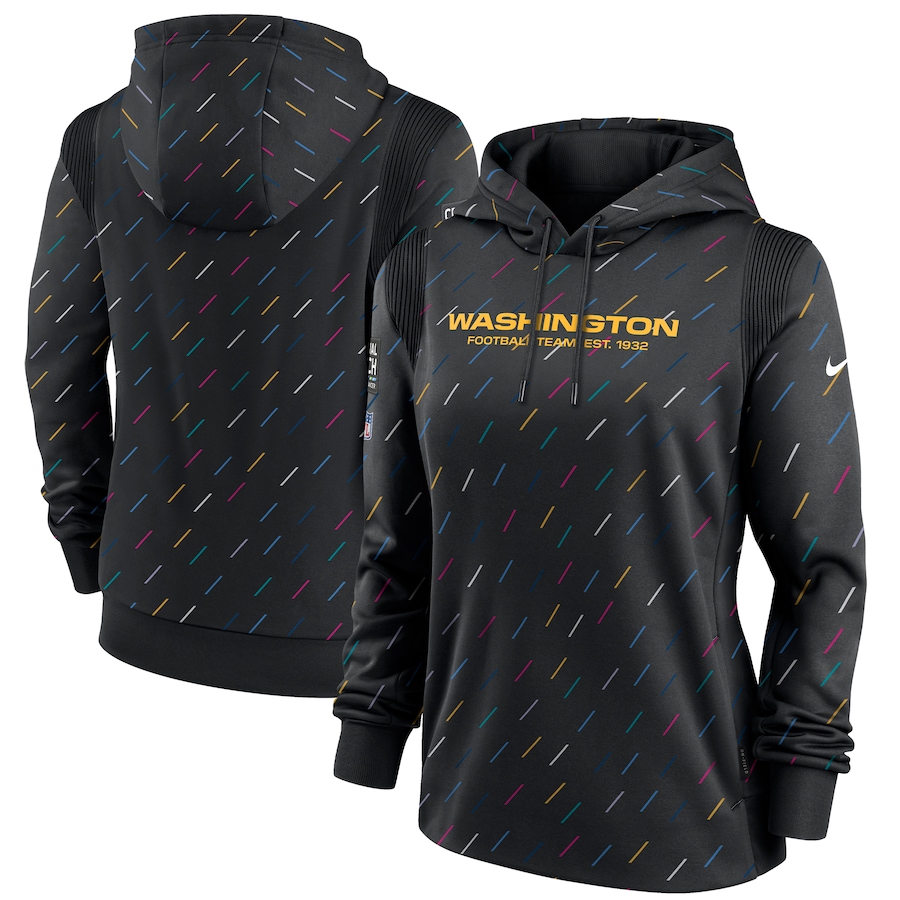 Women's Washington Football Team Nike Anthracite 2021 NFL Crucial Catch Therma Pullover Hoodie