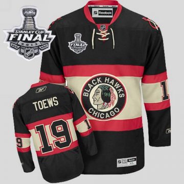 Blackhawks 19 Jonathan Toews Black New Third With 2013 Stanley Cup Finals Jerseys