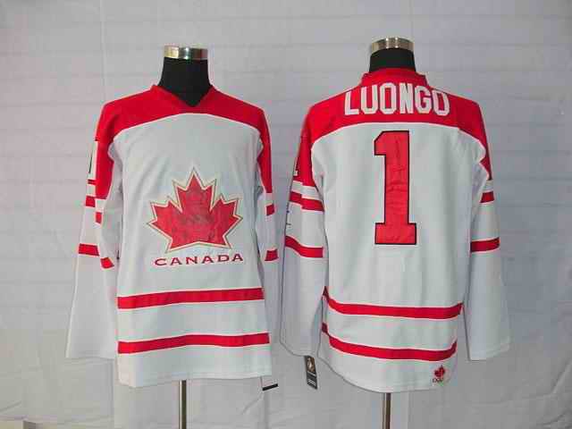 Canada 1 Luongo White Jerseys