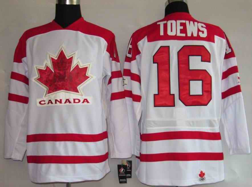 Canada 16 Toews White Jerseys