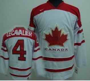 Canada 4 LECAVALIER White Jerseys