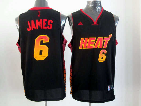 Heat 6 James Black Colorful Edition Jerseys