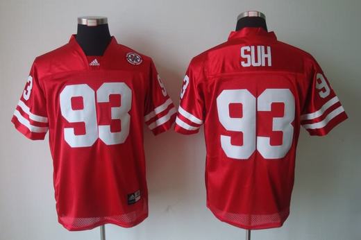 Nebraska Cornhuskers 93 Ndamukong Suh Red Jerseys